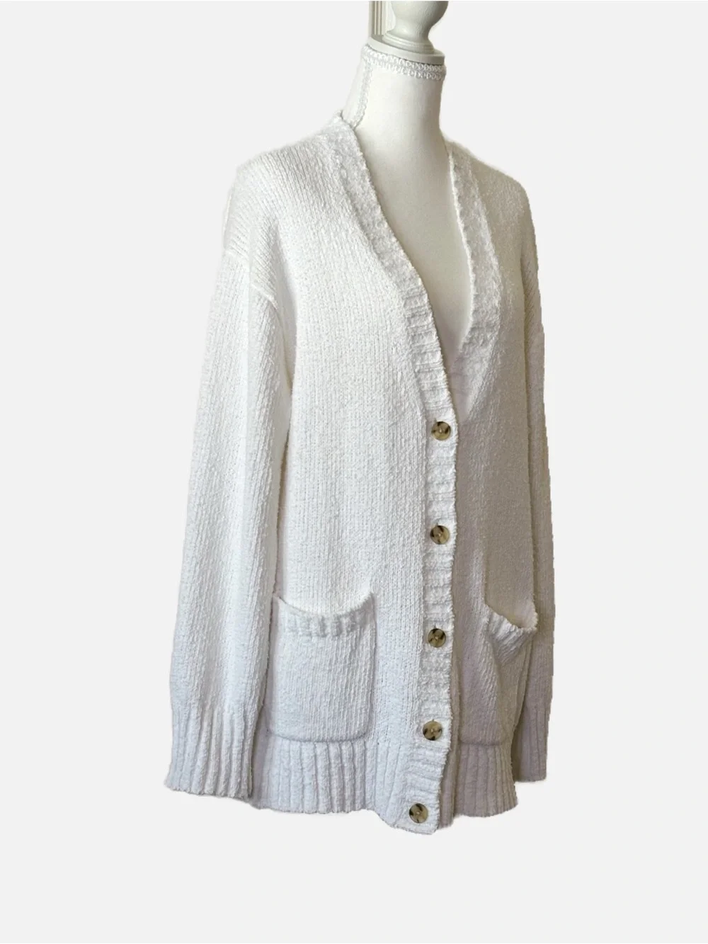 J. Crew Women’s Marina V-neck Knit Relaxed Fit Cardigan Button Front Medium